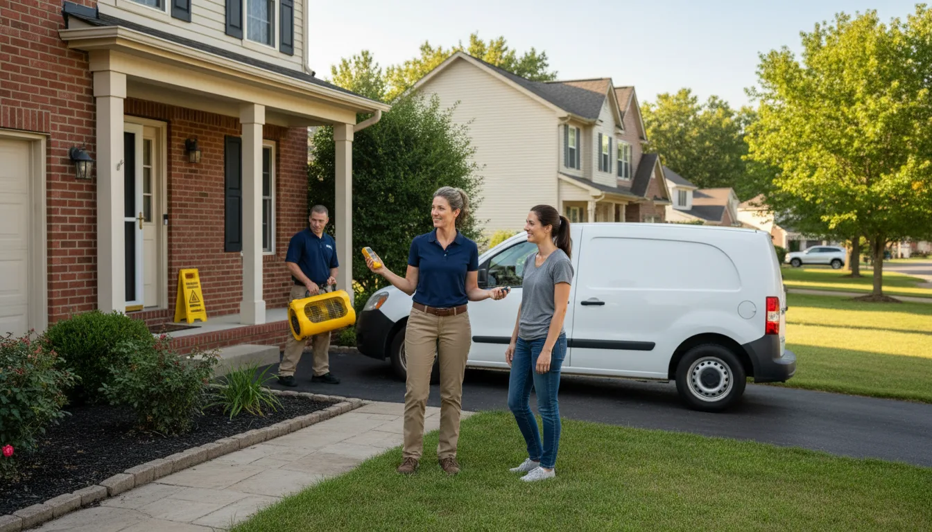 Residential water damage restoration in Elizabeth, PA